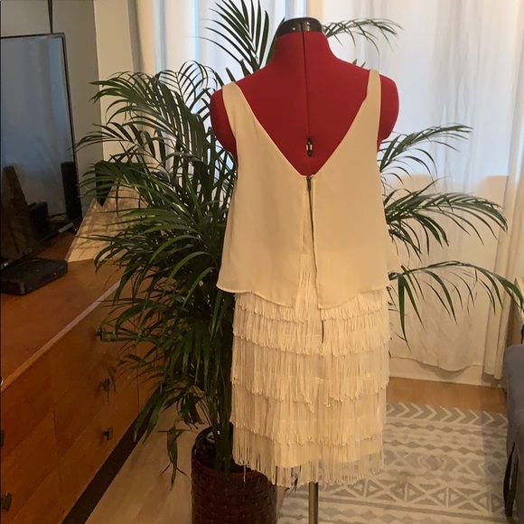 Flapper Dress! Cream Coloured, with Tassles - Picture 2 of 2